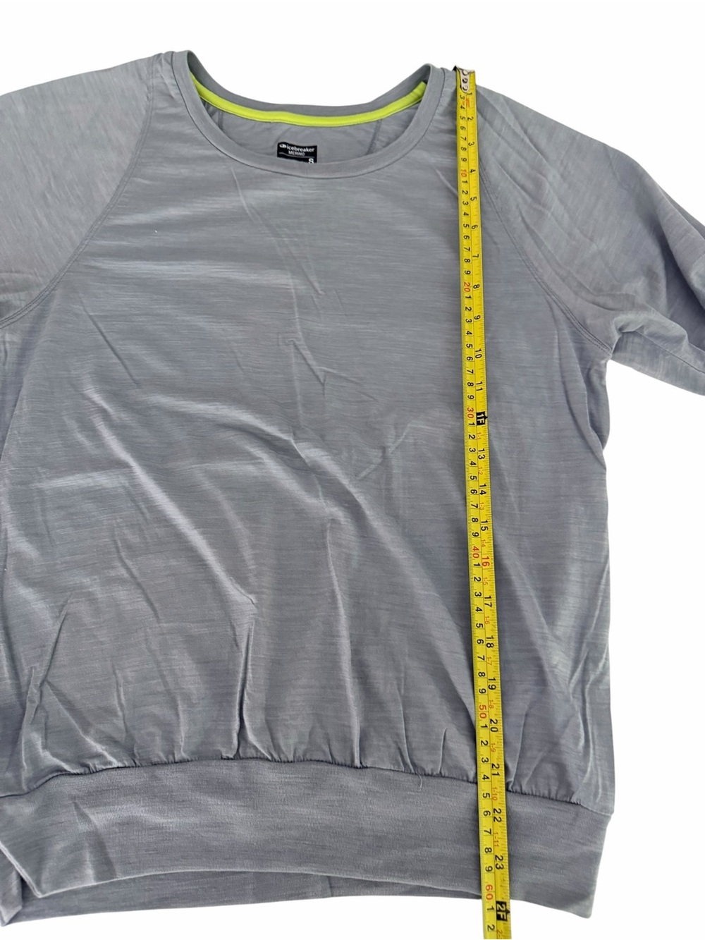 ICEBREAKER Gray Cool-Lite Merino Wool Long Sleeve Pullover Top s - Picture 10 of 11